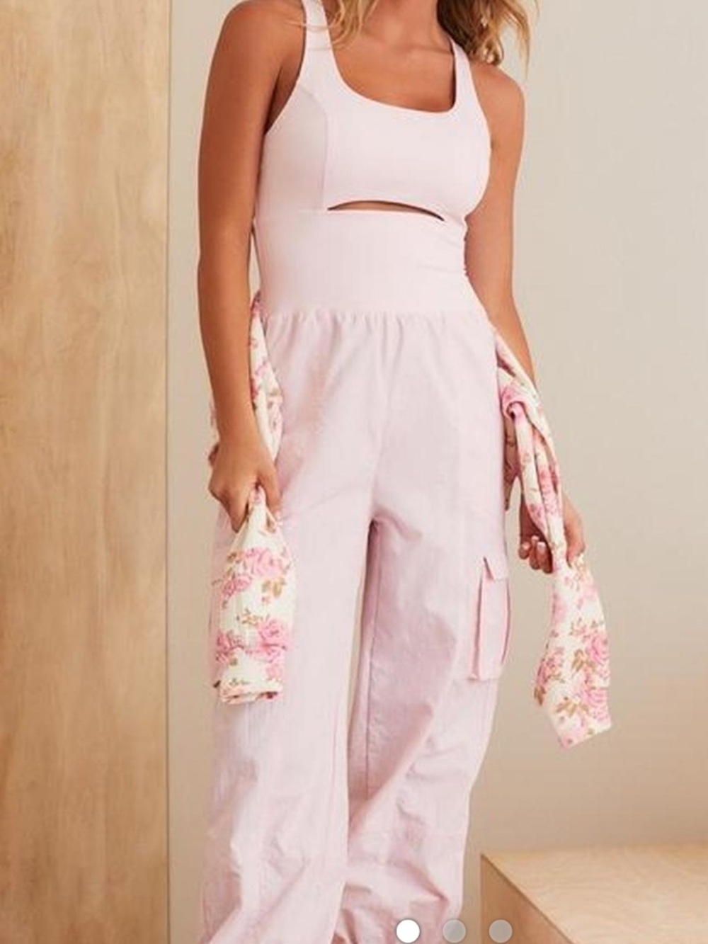 AS REVIVAL! Light Pink Sleeveless Cutout Jumpsuit! XL!!   NWT!